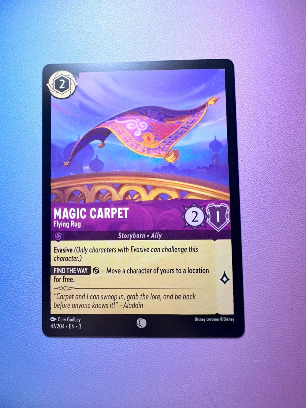 magic carpet [aladdin] - 47/204 (common) — lorcana: into the inklands